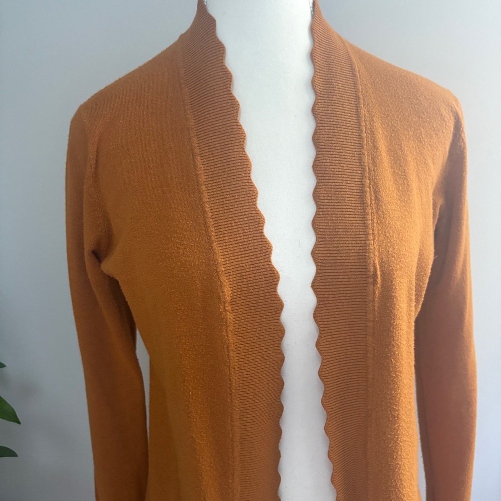 Scalloped Edge Cardigan Sweater